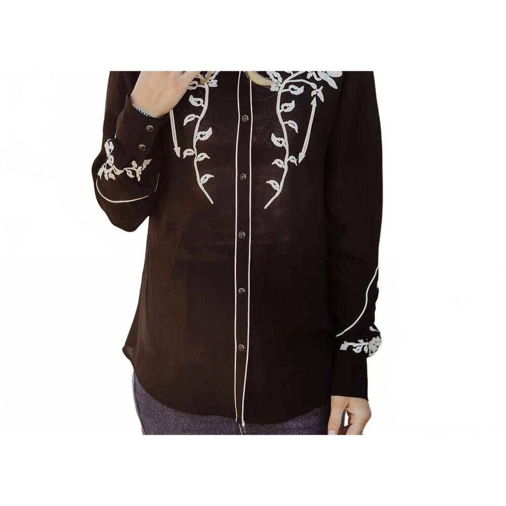 NEW RODEO QUINCY veronica button up shirt in black